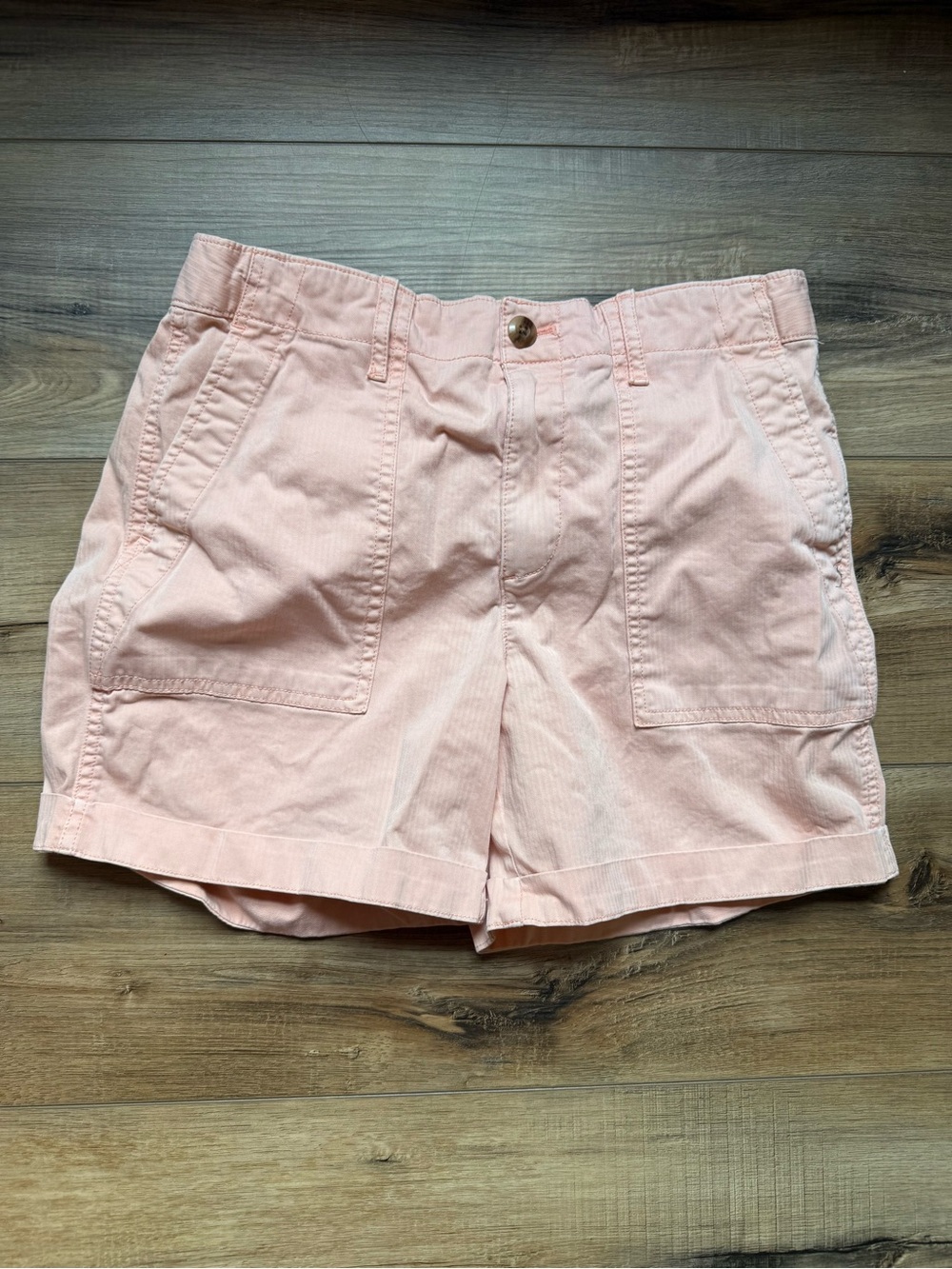 GAP Light Pink Cotton Patch-Pocket Bermuda Shorts
